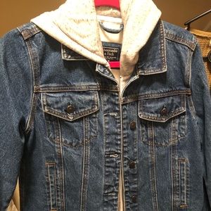 Abercrombie and Fitch jean jacket with hood
